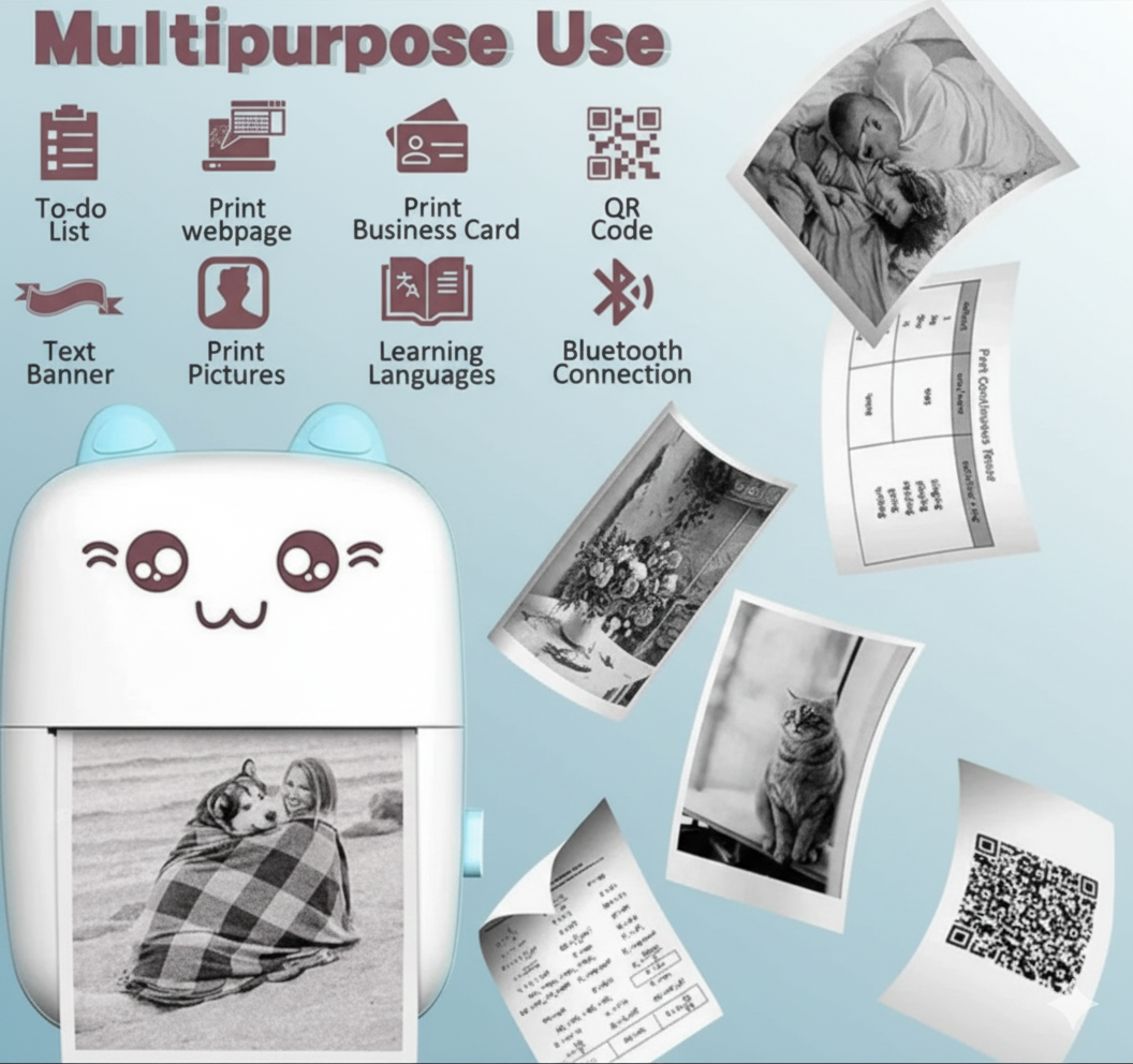 Inkless Bluetooth Pocket Printer